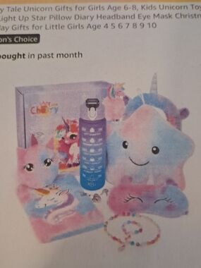 Unicorn Plush Gift Set in Pastel Pink & Blue